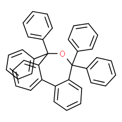 ChemSpider 2D Image | 5,5,7,7-Tetraphenyl-5,7-dihydrodibenzo[c,e]oxepine | C38H28O