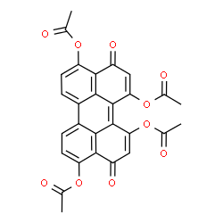 ChemSpider 2D Image | 3,10-Dioxo-3,10-dihydroperylene-1,4,9,12-tetrayl tetraacetate | C28H18O10