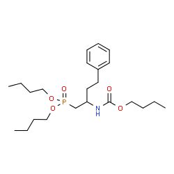 ChemSpider 2D Image | Dibutyl {2-[(butoxycarbonyl)amino]-4-phenylbutyl}phosphonate | C23H40NO5P
