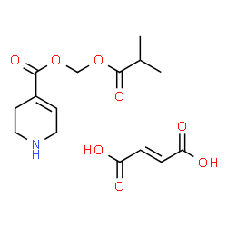 ChemSpider 2D Image | (Isobutyryloxy)methyl 1,2,3,6-tetrahydro-4-pyridinecarboxylate (2E)-2-butenedioate (1:1) | C15H21NO8