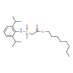 ChemSpider 2D Image | Octyl [(2,6-diisopropylphenyl)sulfamoyl]acetate | C22H37NO4S