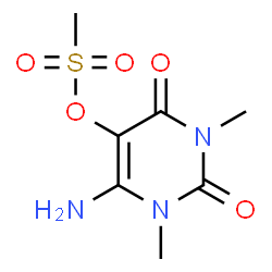 ChemSpider 2D Image | 6-Amino-1,3-dimethyl-2,4-dioxo-1,2,3,4-tetrahydro-5-pyrimidinyl methanesulfonate | C7H11N3O5S