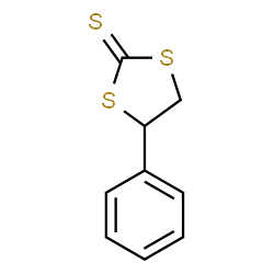 ChemSpider 2D Image | 4-Phenyl-1,3-dithiolane-2-thione | C9H8S3