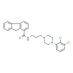ChemSpider 2D Image | N-{3-[4-(2,3-Dichlorophenyl)-1-piperazinyl]propyl}-9H-fluorene-1-carboxamide | C27H27Cl2N3O