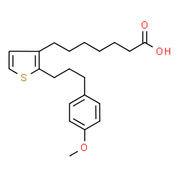ChemSpider 2D Image | 7-{2-[3-(4-Methoxyphenyl)propyl]-3-thienyl}heptanoic acid | C21H28O3S
