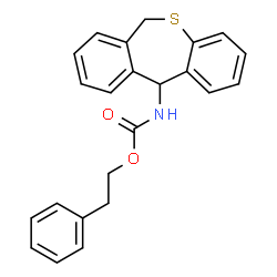 ChemSpider 2D Image | 2-Phenylethyl 6,11-dihydrodibenzo[b,e]thiepin-11-ylcarbamate | C23H21NO2S