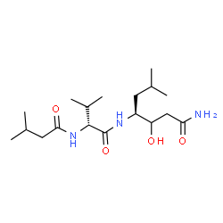 ChemSpider 2D Image | (4S)-3-Hydroxy-6-methyl-4-{[N-(3-methylbutanoyl)-D-valyl]amino}heptanamide | C18H35N3O4