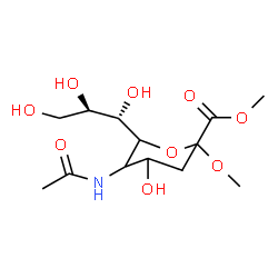 ChemSpider 2D Image | dimethyl 5-(acetylamino)-3,5-dideoxy-D-threo-non-2-ulopyranosidonate | C13H23NO9