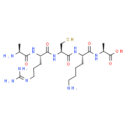 ChemSpider 2D Image | L-Alanyl-L-arginyl-L-cysteinyl-L-lysyl-L-alanine | C21H41N9O6S