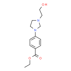 ChemSpider 2D Image | Ethyl 4-[3-(2-hydroxyethyl)-1-imidazolidinyl]benzoate | C14H20N2O3