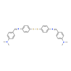 ChemSpider 2D Image | 4,4'-[Disulfanediylbis(4,1-phenylenenitrilomethylylidene)]bis(N,N-dimethylaniline) | C30H30N4S2