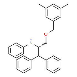 ChemSpider 2D Image | N-{(2S)-3-[(3,5-Dimethylbenzyl)oxy]-1,1-diphenyl-2-propanyl}aniline | C30H31NO