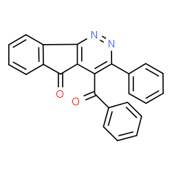 ChemSpider 2D Image | 4-Benzoyl-3-phenyl-5H-indeno[1,2-c]pyridazin-5-one | C24H14N2O2