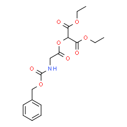 ChemSpider 2D Image | Diethyl ({N-[(benzyloxy)carbonyl]glycyl}oxy)malonate | C17H21NO8