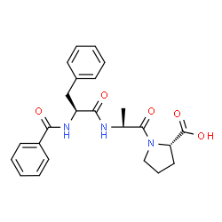 ChemSpider 2D Image | N-Benzoyl-L-phenylalanylalanyl-L-proline | C24H27N3O5
