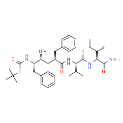 ChemSpider 2D Image | N-{(2R,4R,5S)-2-benzyl-5-[(tert-butoxycarbonyl)amino]-4-hydroxy-6-phenylhexanoyl}-L-valyl-L-isoleucinamide | C35H52N4O6