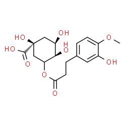 ChemSpider 2D Image | (1S,3R,4R)-1,3,4-Trihydroxy-5-{[3-(3-hydroxy-4-methoxyphenyl)propanoyl]oxy}cyclohexanecarboxylic acid | C17H22O9