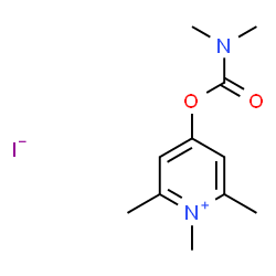 ChemSpider 2D Image | 4-[(Dimethylcarbamoyl)oxy]-1,2,6-trimethylpyridinium iodide | C11H17IN2O2