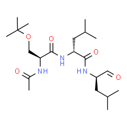 ChemSpider 2D Image | N-acetyl-O-tert-butyl-L-seryl-N-[(2R)-4-methyl-1-oxopentan-2-yl]-D-leucinamide | C21H39N3O5