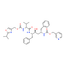 ChemSpider 2D Image | (2-Isopropyl-1,3-oxazol-4-yl)methyl (1-{[(2S,3S,5S)-3-hydroxy-1,6-diphenyl-5-{[(3-pyridinylmethoxy)carbonyl]amino}-2-hexanyl]amino}-3-methyl-1-oxo-2-butanyl)carbamate | C38H47N5O7