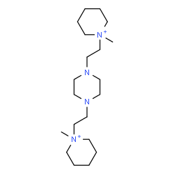ChemSpider 2D Image | 1,1'-(1,4-Piperazinediyldi-2,1-ethanediyl)bis(1-methylpiperidinium) | C20H42N4