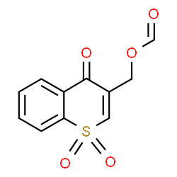 ChemSpider 2D Image | (1,1-Dioxido-4-oxo-4H-thiochromen-3-yl)methyl formate | C11H8O5S