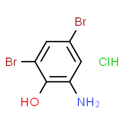ChemSpider 2D Image | 2-Amino-4,6-dibromophenol hydrochloride (1:1) | C6H6Br2ClNO