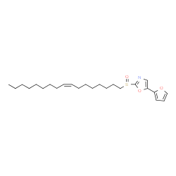 ChemSpider 2D Image | 5-(2-Furyl)-2-[(8Z)-8-heptadecen-1-ylsulfinyl]-1,3-oxazole | C24H37NO3S