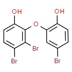 ChemSpider 2D Image | 3,4-Dibromo-2-(5-bromo-2-hydroxyphenoxy)phenol | C12H7Br3O3