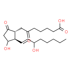 ChemSpider 2D Image | (13E)-11,15-Dihydroxy-6,9-dioxoprost-13-en-1-oic acid | C20H32O6