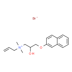 ChemSpider 2D Image | N-[2-Hydroxy-3-(2-naphthyloxy)propyl]-N,N-dimethyl-2-propen-1-aminium bromide | C18H24BrNO2