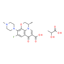 ChemSpider 2D Image | Lavofloxacin Lactate | C21H26FN3O7