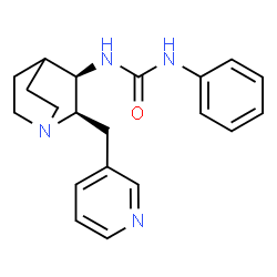 ChemSpider 2D Image | 1-Phenyl-3-[(2R,3R)-2-(3-pyridinylmethyl)-1-azabicyclo[2.2.2]oct-3-yl]urea | C20H24N4O