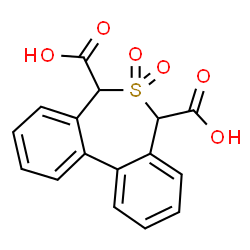 ChemSpider 2D Image | 5,7-Dihydrodibenzo[c,e]thiepine-5,7-dicarboxylic acid 6,6-dioxide | C16H12O6S