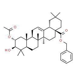 ChemSpider 2D Image | Benzyl (2alpha,3beta)-2-acetoxy-3-hydroxyolean-12-en-28-oate | C39H56O5