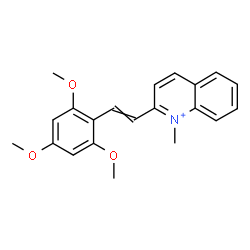 ChemSpider 2D Image | 1-Methyl-2-[2-(2,4,6-trimethoxyphenyl)vinyl]quinolinium | C21H22NO3