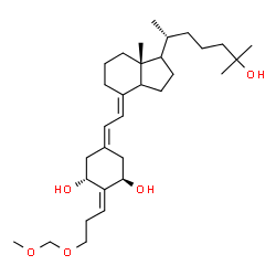 ChemSpider 2D Image | (1R,2Z,3R,5E,7E,14xi)-17-[(2R)-6-Hydroxy-6-methyl-2-heptanyl]-2-[3-(methoxymethoxy)propylidene]-9,10-secoestra-5,7-diene-1,3-diol | C31H52O5