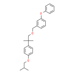 ChemSpider 2D Image | 1-{[2-(4-Isobutoxyphenyl)-2-methylpropoxy]methyl}-3-phenoxybenzene | C27H32O3