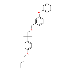 ChemSpider 2D Image | 1-{[2-(4-Butoxyphenyl)-2-methylpropoxy]methyl}-3-phenoxybenzene | C27H32O3
