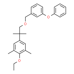 ChemSpider 2D Image | 2-Ethoxy-1,3-dimethyl-5-{2-methyl-1-[(3-phenoxybenzyl)oxy]-2-propanyl}benzene | C27H32O3
