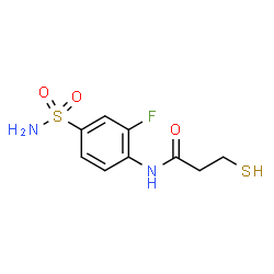 ChemSpider 2D Image | N-(2-Fluoro-4-sulfamoylphenyl)-3-sulfanylpropanamide | C9H11FN2O3S2