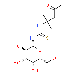 ChemSpider 2D Image | N-[(2-Methyl-4-oxo-2-pentanyl)carbamothioyl]-beta-D-galactopyranosylamine | C13H24N2O6S