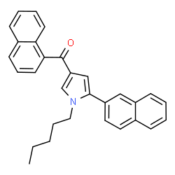 ChemSpider 2D Image | 1-Naphthyl[5-(2-naphthyl)-1-pentyl-1H-pyrrol-3-yl]methanone | C30H27NO