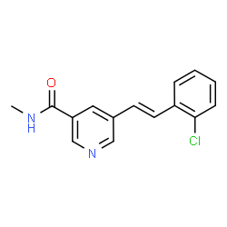 ChemSpider 2D Image | 5-[(E)-2-(2-Chlorophenyl)vinyl]-N-methylnicotinamide | C15H13ClN2O