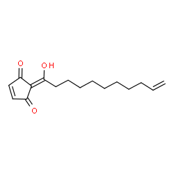 ChemSpider 2D Image | 2-(1-Hydroxy-10-undecen-1-ylidene)-4-cyclopentene-1,3-dione | C16H22O3
