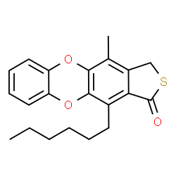 ChemSpider 2D Image | 11-Hexyl-4-methylthieno[3,4-b]oxanthren-1(3H)-one | C21H22O3S