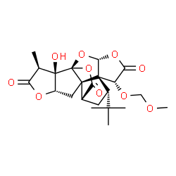 ChemSpider 2D Image | (1R,3R,6R,7S,8S,10R,11S,13S,16S,17R)-17-Hydroxy-6-(methoxymethoxy)-16-methyl-8-(2-methyl-2-propanyl)-2,4,14,18-tetraoxahexacyclo[8.7.2.0~1,11~.0~3,7~.0~7,11~.0~13,17~]nonadecane-5,15,19-trione | C22H28O10