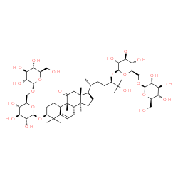 ChemSpider 2D Image | (1S,4R,9beta,24R)-1-{[6-O-(beta-D-Glucopyranosyl)-beta-D-glucopyranosyl]oxy}-25-hydroxy-9,10,14-trimethyl-11-oxo-4,9-cyclo-9,10-secocholest-5-en-24-yl 6-O-beta-D-glucopyranosyl-beta-D-glucopyranoside | C54H90O24
