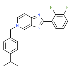 ChemSpider 2D Image | 2-(2,3-Difluorophenyl)-5-(4-isopropylbenzyl)-5H-imidazo[4,5-c]pyridine | C22H19F2N3