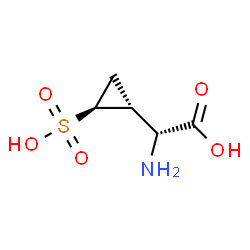 ChemSpider 2D Image | (2R)-Amino[(1R,2S)-2-sulfocyclopropyl]acetic acid | C5H9NO5S